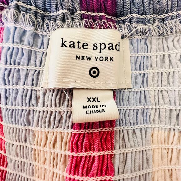 Kate Spade for Target Dress Preppy Heritage Madras Plaid Midi Belted XXL - Picture 8 of 12